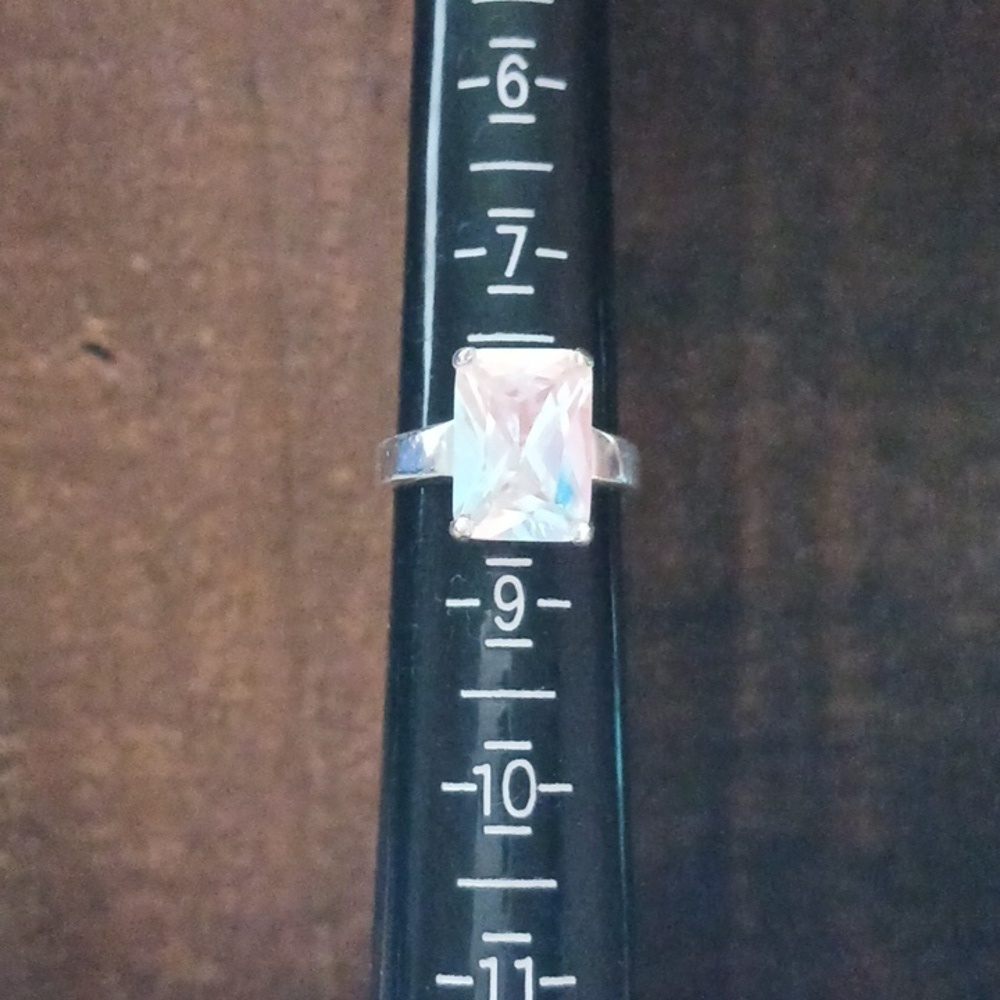 Rhinestone Silver Ring - Picture 10 of 11